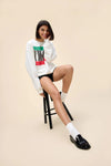 DAYDREAMER - Italia BF Sweatshirt in Vintage White