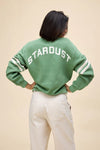 DAYDREAMER - Ziggy Stardust Varsity Sweatshirt in Stone Green