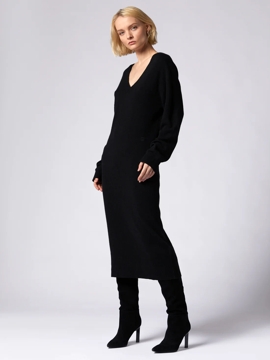Equipment - Jeannie Cashmere Dress in True Black