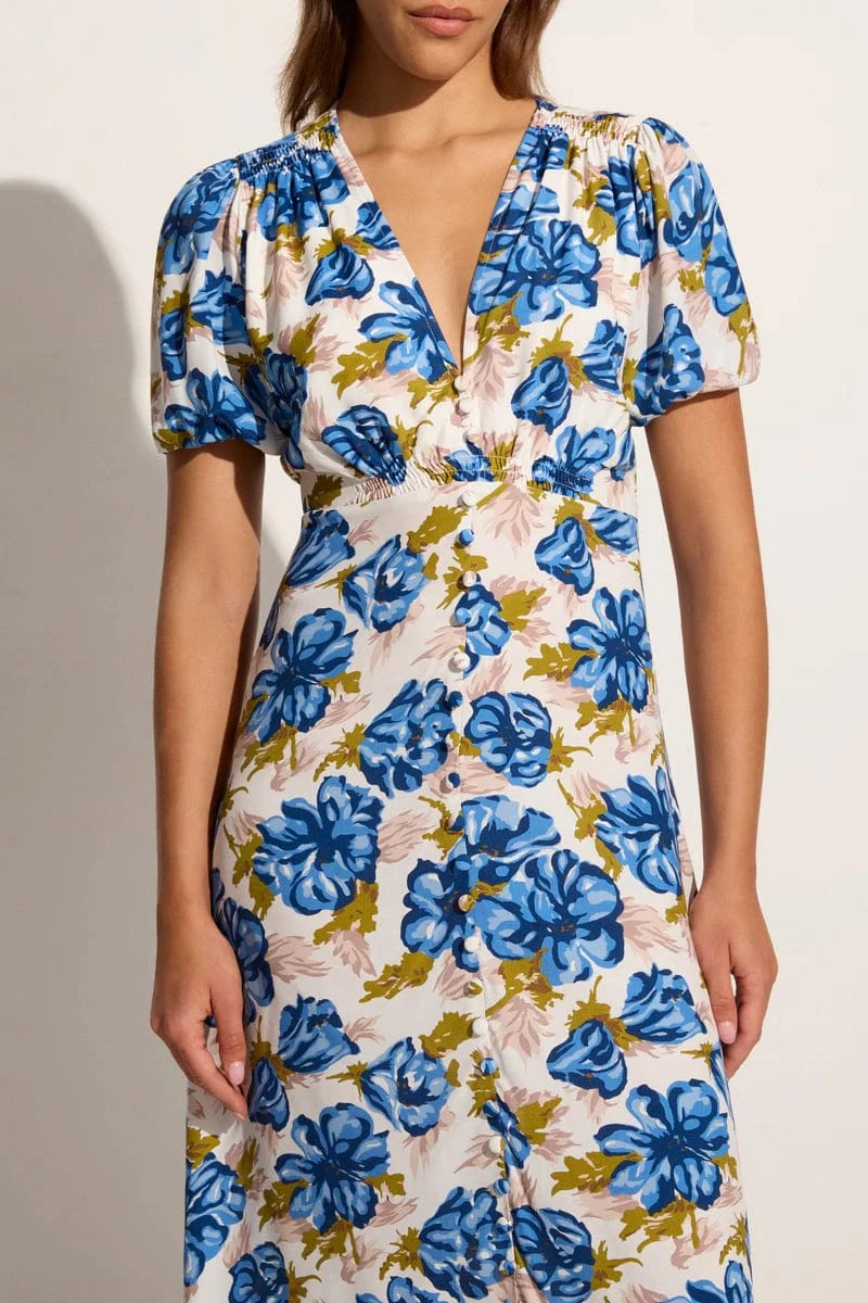 Faithfull The Brand - Bellavista Midi Dress in Isadora Floral - Navy