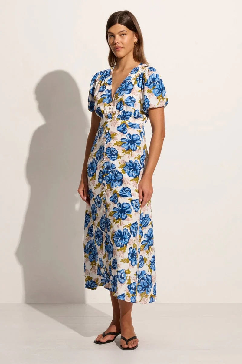 Faithfull The Brand - Bellavista Midi Dress in Isadora Floral - Navy