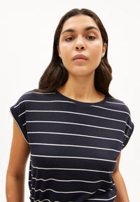 ArmedAngels - Jilaana Stripes Shirt in Night Sky/Oatmilk