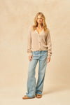 John + Jenn - River Cotton Cardi in Light Mocha