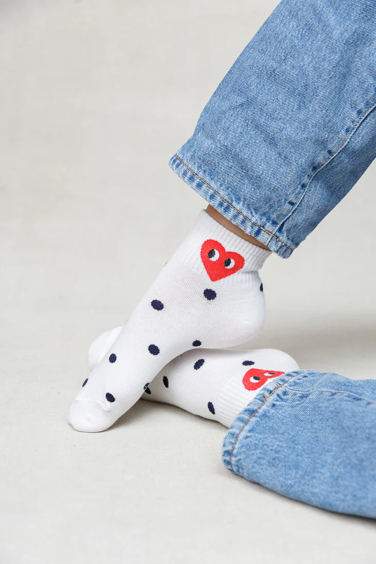 LimLim Accessories - Polka Heart Short Socks