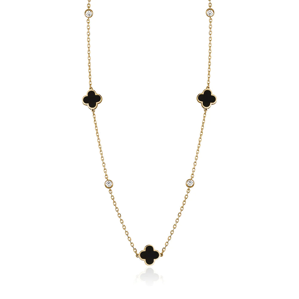 LimLim Accessories - Clover Enamel Necklace