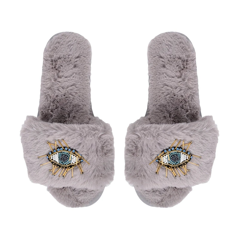 LimLim Accessories - Beaded Evil Eye Slippers