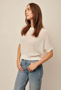LINE Knitwear - Emersyn - Short Sleeve Knit Pullover