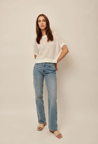 LINE Knitwear - Emersyn - Short Sleeve Knit Pullover