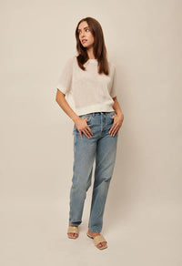 LINE Knitwear - Emersyn - Short Sleeve Knit Pullover