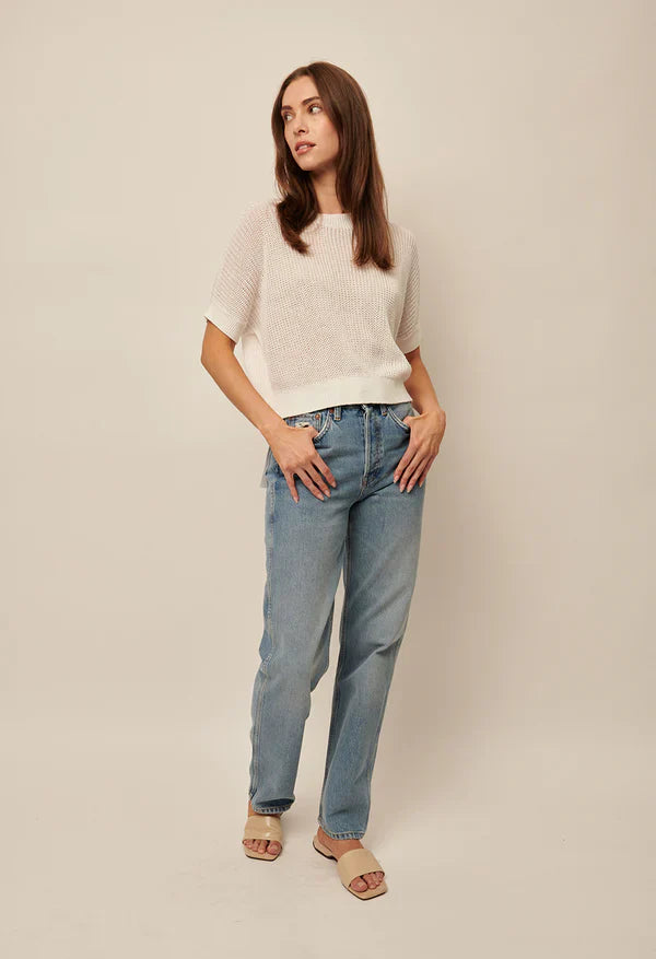 LINE Knitwear - Emersyn - Short Sleeve Knit Pullover