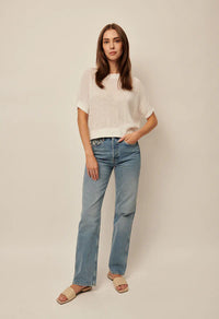 LINE Knitwear - Emersyn - Short Sleeve Knit Pullover