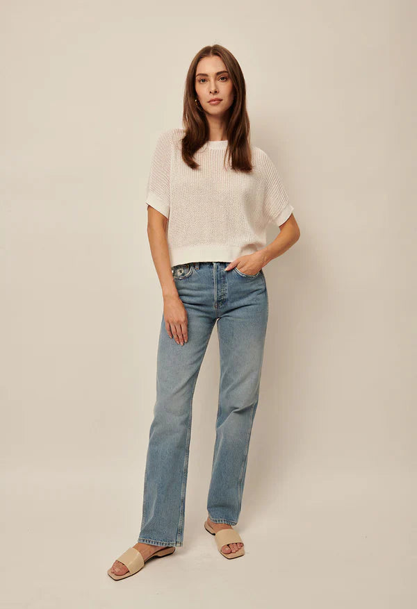 LINE Knitwear - Emersyn - Short Sleeve Knit Pullover