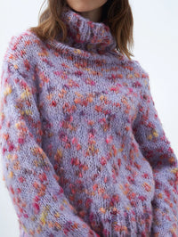 Line - Fleur -  Turtleneck Sweater in Lilac Wildflower