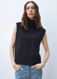 Line - Lucia - Sleeveless Sweater in Caviar