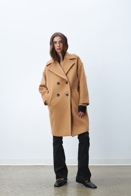 Double-face Detachable Coat in Camel – SVRN