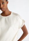 Liu Jo - T-Shirt with Pearls in Naturale