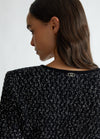 Liu Jo - Knit Sequins Cardigan in Black/Silver