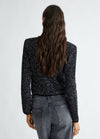 Liu Jo - Knit Sequins Cardigan in Black/Silver