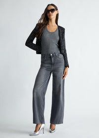 Liu Jo - Knit Sequins Cardigan in Black/Silver