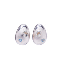 Lizzie Fortunato - Mini Arp Earrings in Studded Silver