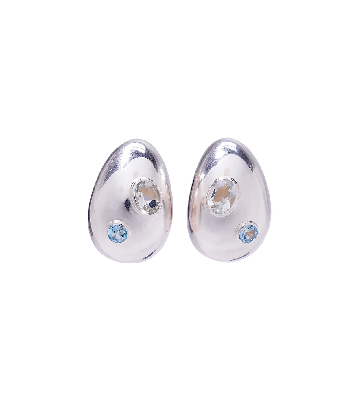 Lizzie Fortunato - Mini Arp Earrings in Studded Silver