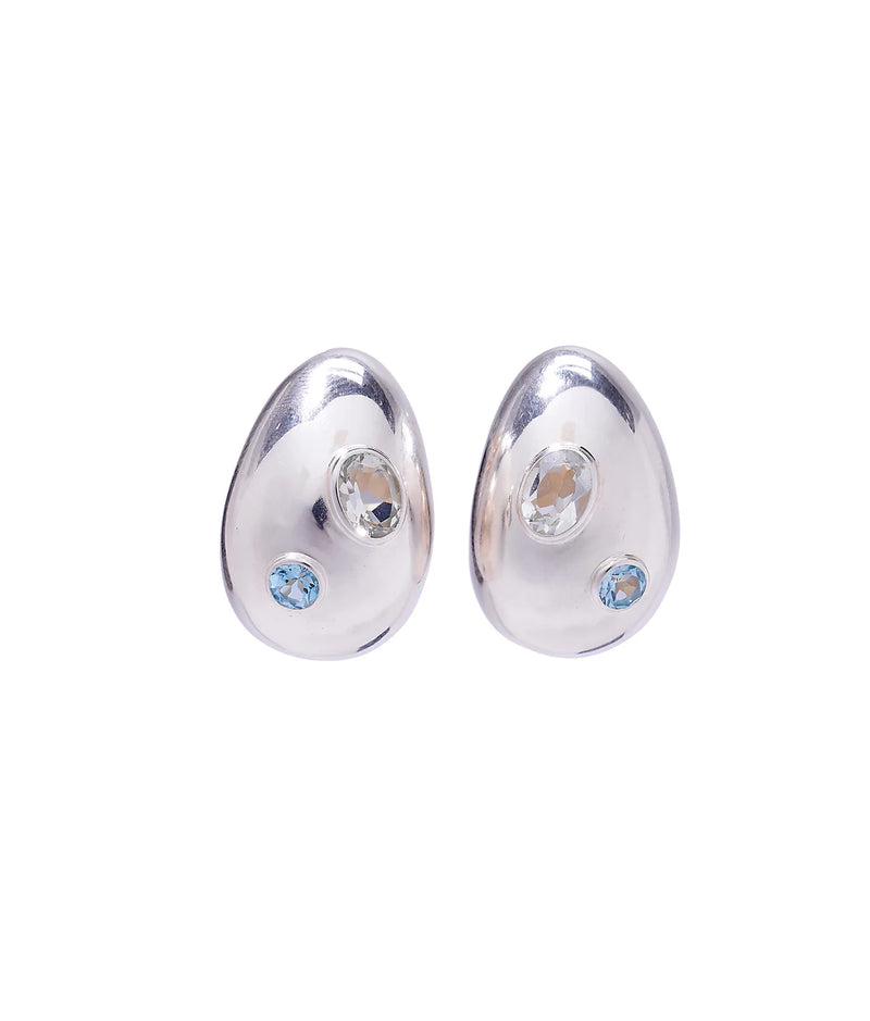 Lizzie Fortunato - Mini Arp Earrings in Studded Silver