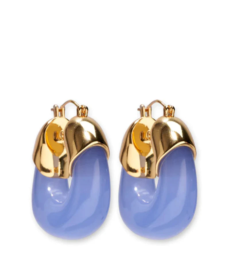 Lizzie Fortunato - Organic Hoops in Periwinkle