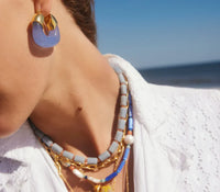 Lizzie Fortunato - Organic Hoops in Periwinkle
