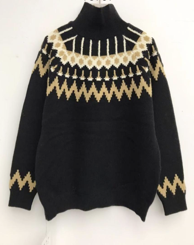 Lyla & Luxe - Candace - Fairisle Mockneck Sweater