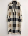 Lyla & Luxe - William - Eyelash Check Coat in Neutral Check