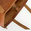 Market Canvas Leather Handbags - Leather Essential Tote in Caramel