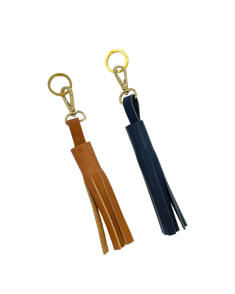 Market Canvas Leather Handbags - Leather Tassel Key Chain
