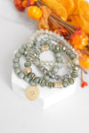 PennyLine inc. - Beaded Bracelet Set with a Coin Charm