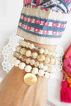 PennyLine inc. - Beaded Bracelet Set with a Coin Charm