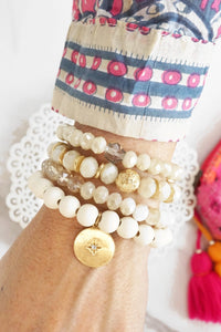 PennyLine inc. - Beaded Bracelet Set with a Coin Charm