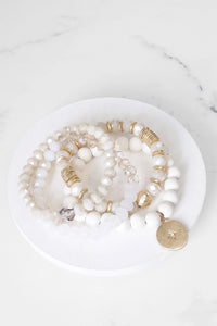 PennyLine inc. - Beaded Bracelet Set with a Coin Charm