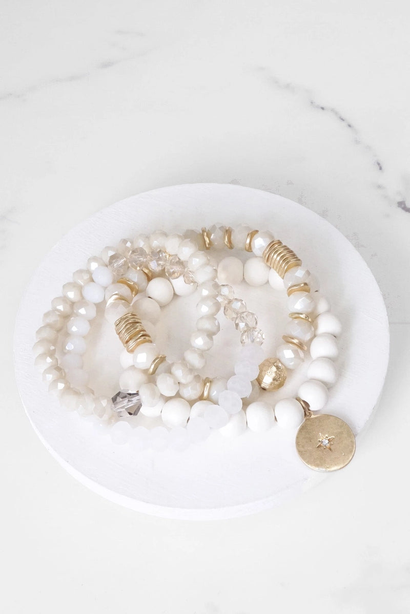 PennyLine inc. - Beaded Bracelet Set with a Coin Charm