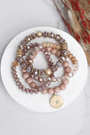 PennyLine inc. - Beaded Bracelet Set with a Coin Charm