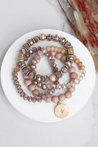 PennyLine inc. - Beaded Bracelet Set with a Coin Charm