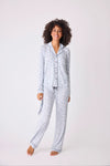 P.J. Salvage - Wild Dreams Modal Floral Leopard PJ Set in Blue Air