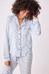 P.J. Salvage - Wild Dreams Modal Floral Leopard PJ Set in Blue Air