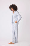 P.J. Salvage - Wild Dreams Modal Floral Leopard PJ Set in Blue Air