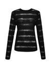 Sanctuary - Semi Sheer Stripe Tee in Black