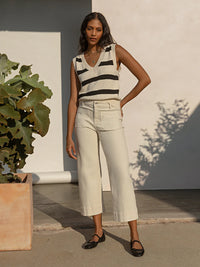 Sanctuary - The Marine Denim Pant in French Vanilla