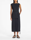 Sarah Pacini - Wrap Panel Dress in Black