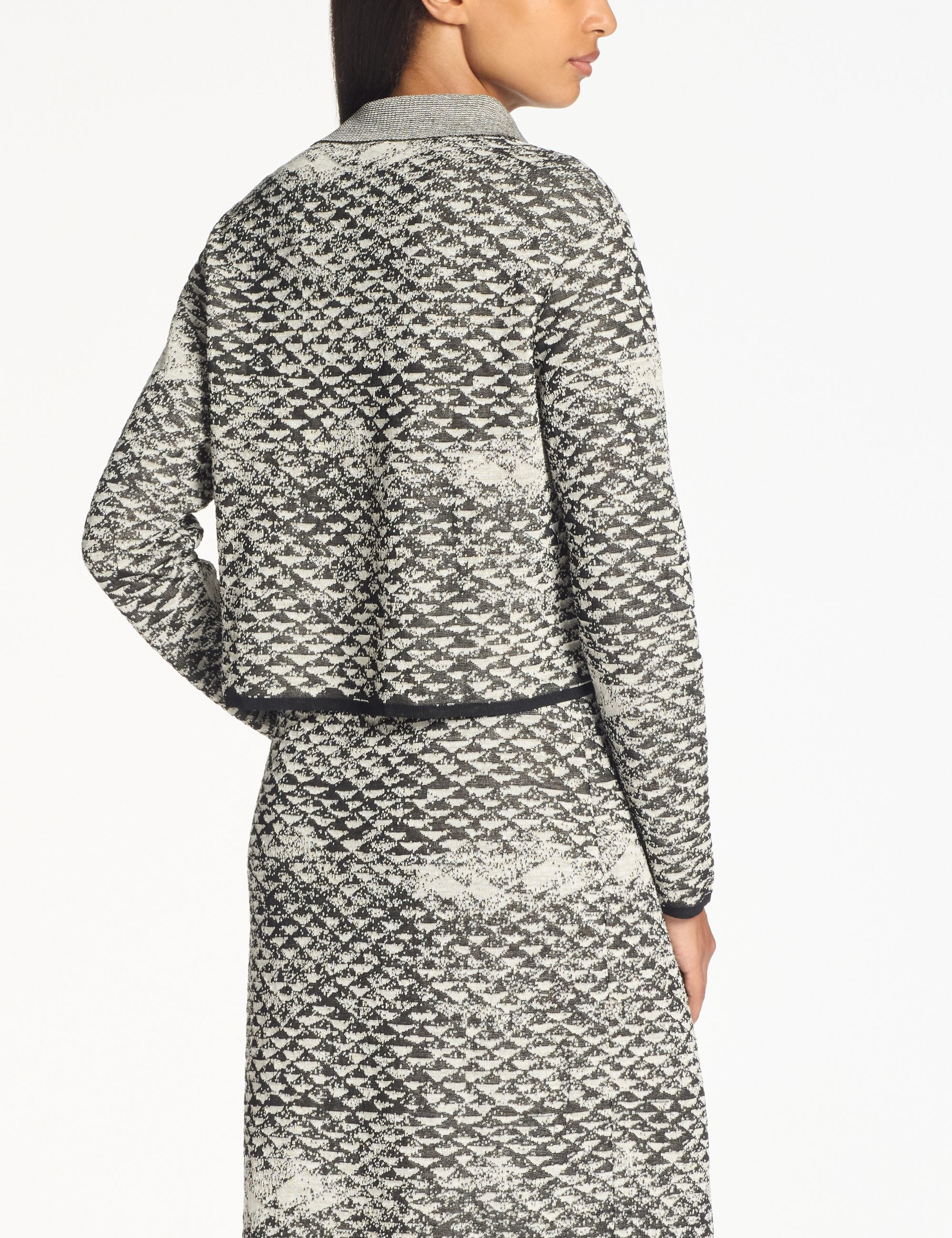 Sarah Pacini - Cropped Cardigan in Greige