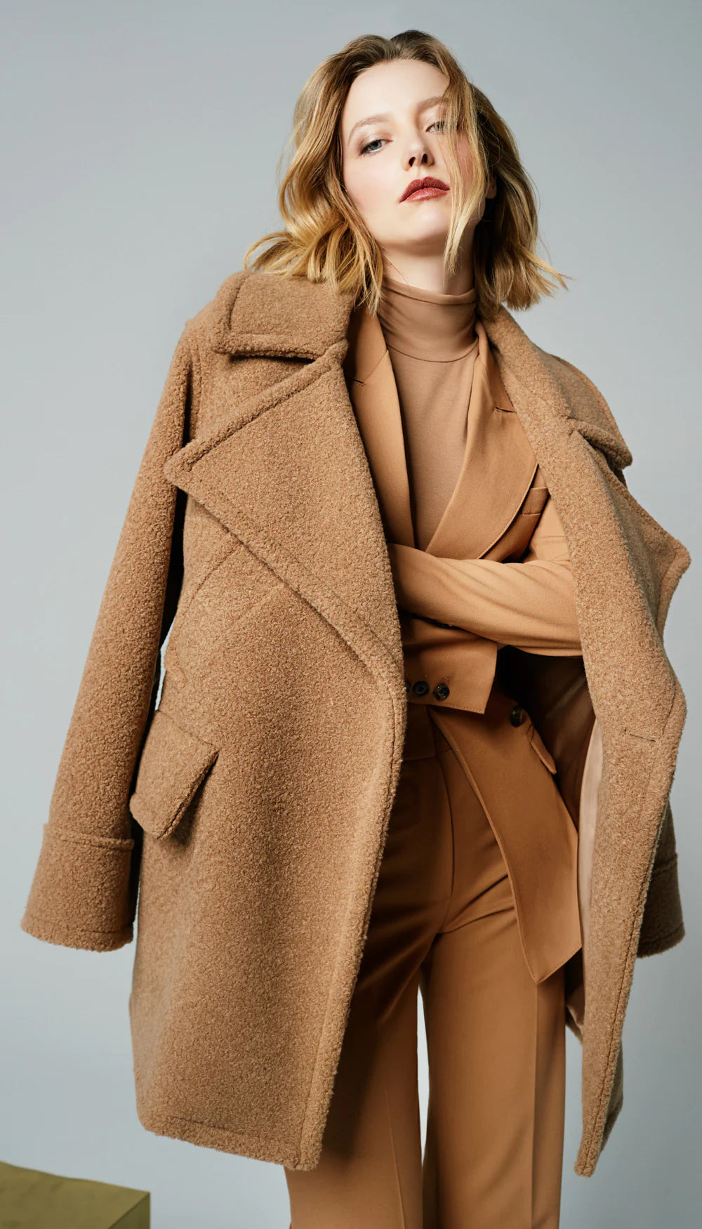 Teddy camel coat clearance