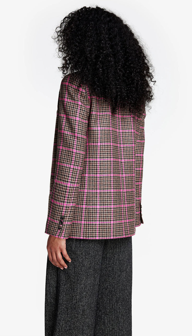 Smythe - 90's Blazer in Pink Glencheck