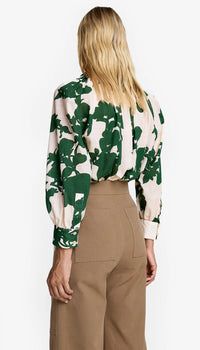 Smythe - Gathered Shirt in Green Floral