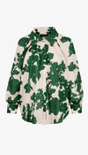 Smythe - Gathered Shirt in Green Floral